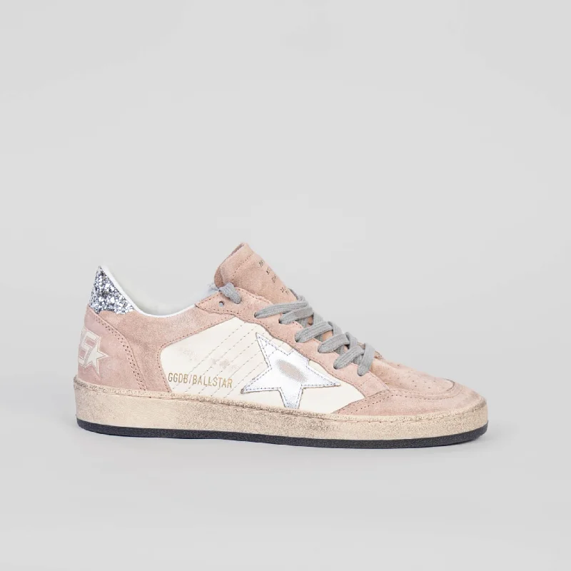 GOLDEN GOOSE SNEAKERS BALLSTAR GWF00327.F006122 82435 BIANCO/ARGENTO