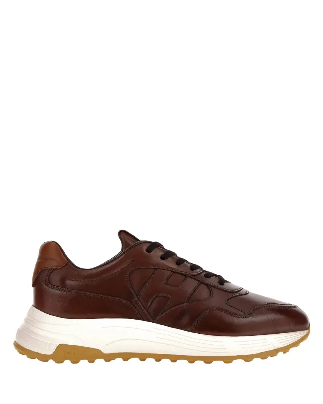 M Hyperlight Sneaker Brown Leather