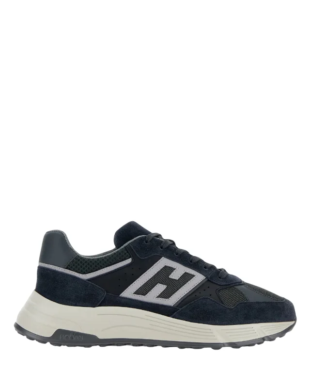 M Hyperlight Mix Sneaker Navy Suede