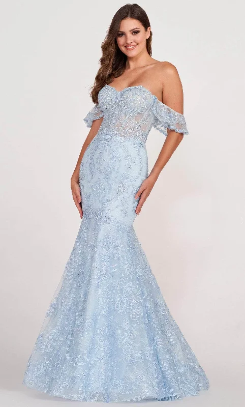 Ellie Wilde EW34049 - Embroidered Sweetheart Trumpet Dress