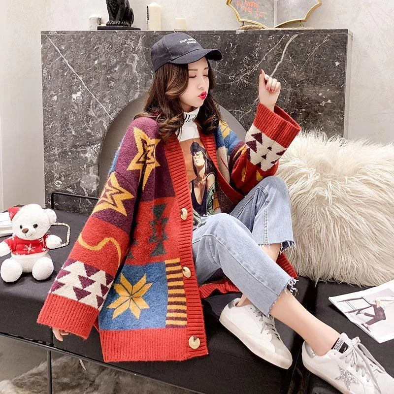 Women Loose Cardigan Sweaters