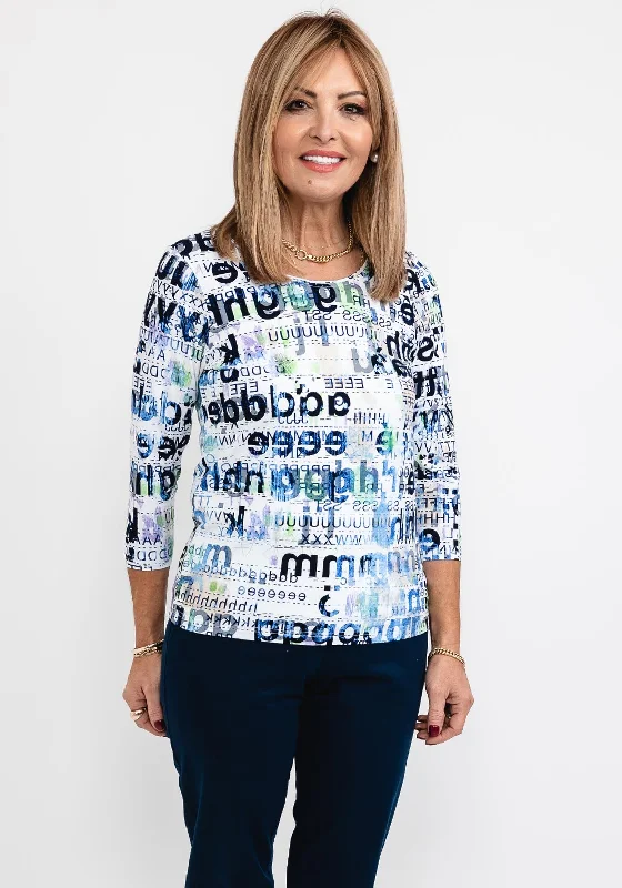 Bianca Dini Letter Print T-Shirt, Multi