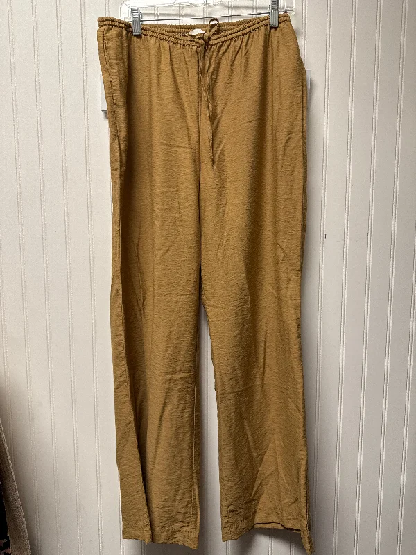Pants Wide Leg By H&m In Tan, Size: M