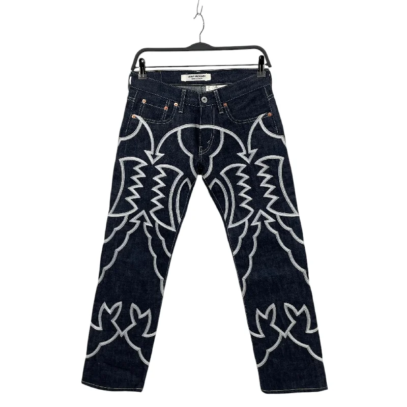 JUNYA WATANABE COMME des GARCONS/Straight Pants/XS/Cotton/NVY/All Over Print/WHITE ARROWS