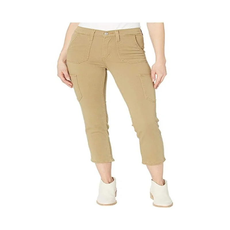 Levi's Women's 724 Utility Straight Leg Crop Pants Brown Size 33