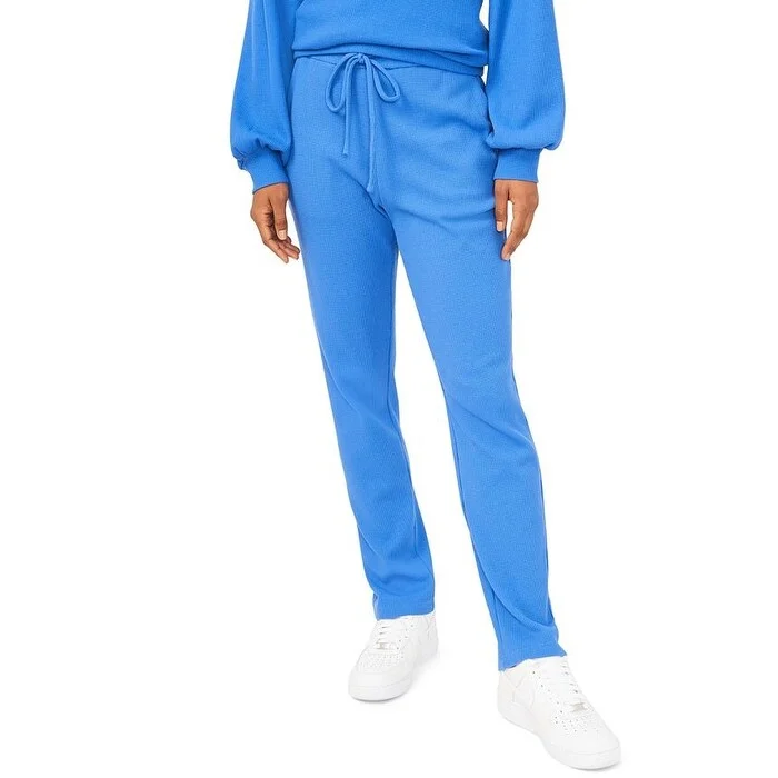 Riley & Rae Women's Cole Waffle Knit Drawstring Waist Pants Blue Size X-Large