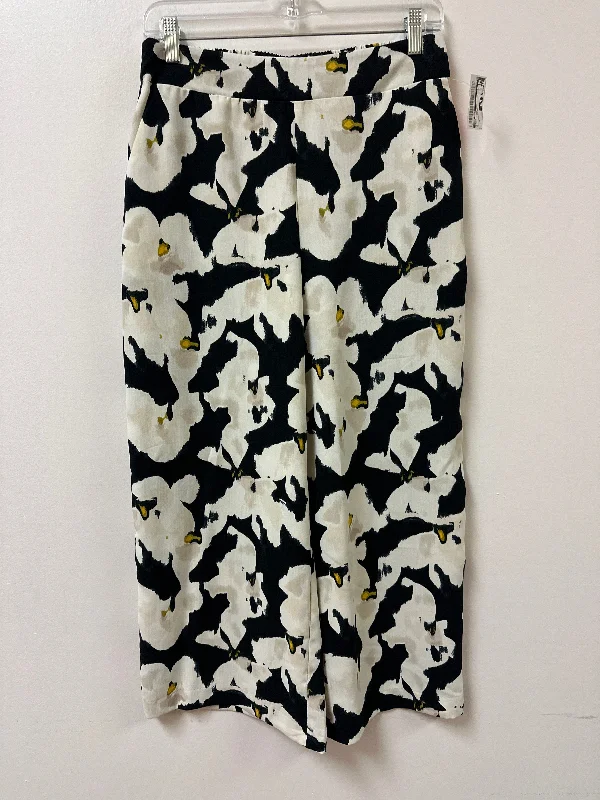 Pants Wide Leg By Nine West In Black & Cream, Size: M
