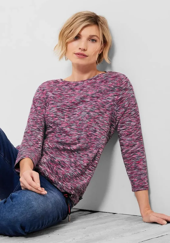 Cecil Melange Pattern Knit Top, Pink