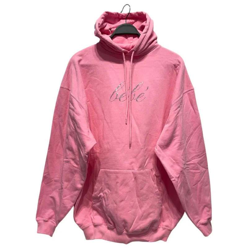 BALENCIAGA/Hoodie/M/Graphic/Cotton/PNK/BEBE RHINESTONE HOODIE