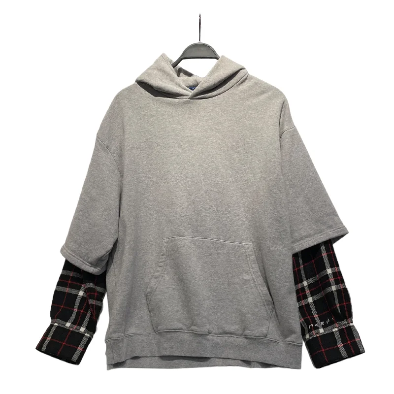 MARNI/Hoodie/48/Cotton/GRY/Plaid Sleeves