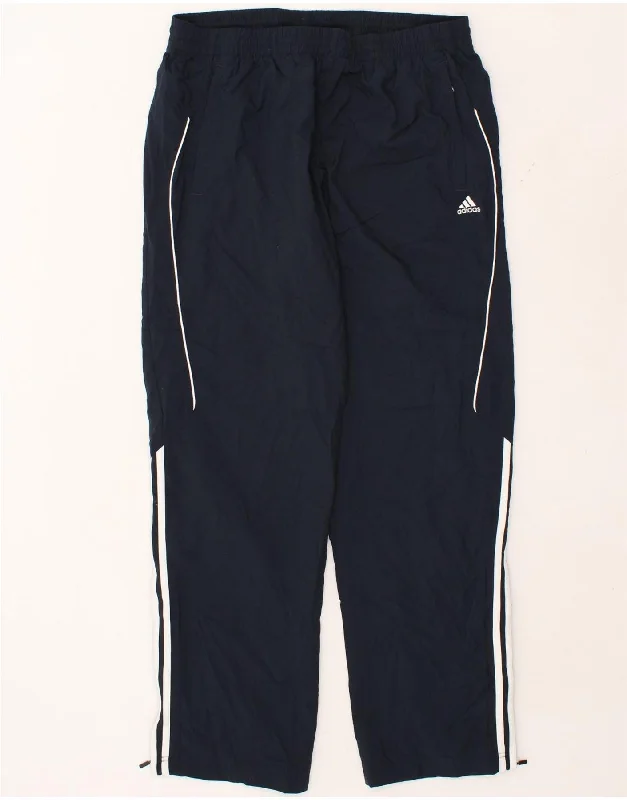 ADIDAS Mens Climalite Tracksuit Trousers Large Navy Blue Polyester