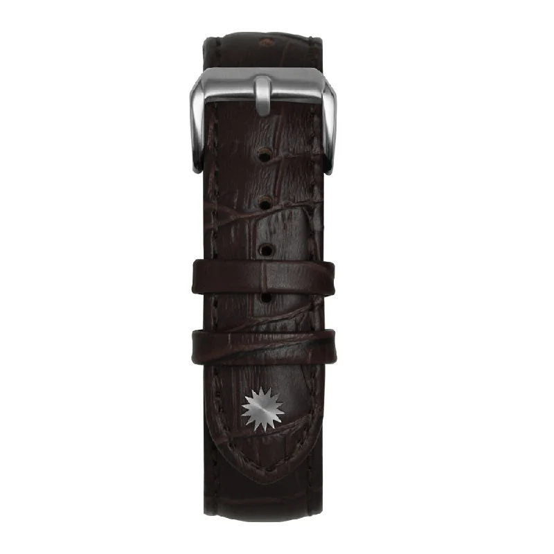 Dark brown bamboo leather
