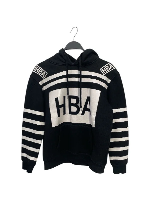 HOOD BY AIR./Hoodie/M/Graphic/Cotton/BLK/hba ' logo stripped' hoodie
