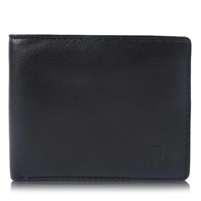 CIMONI® Premium Genuine Leather Wallet for Men Travel Casual Wallet with RFID Blocking 6 Card Sots, 2 Secret Pockets, 1 Transparent ID Window (Color - Black) CIMONI® Premium Genuine Leather Wallet for Men Travel Casual Wallet with RFID Blocking 6 Card Sots, 2 Secret Pockets, 1 Transparent ID Window (Color - Black)