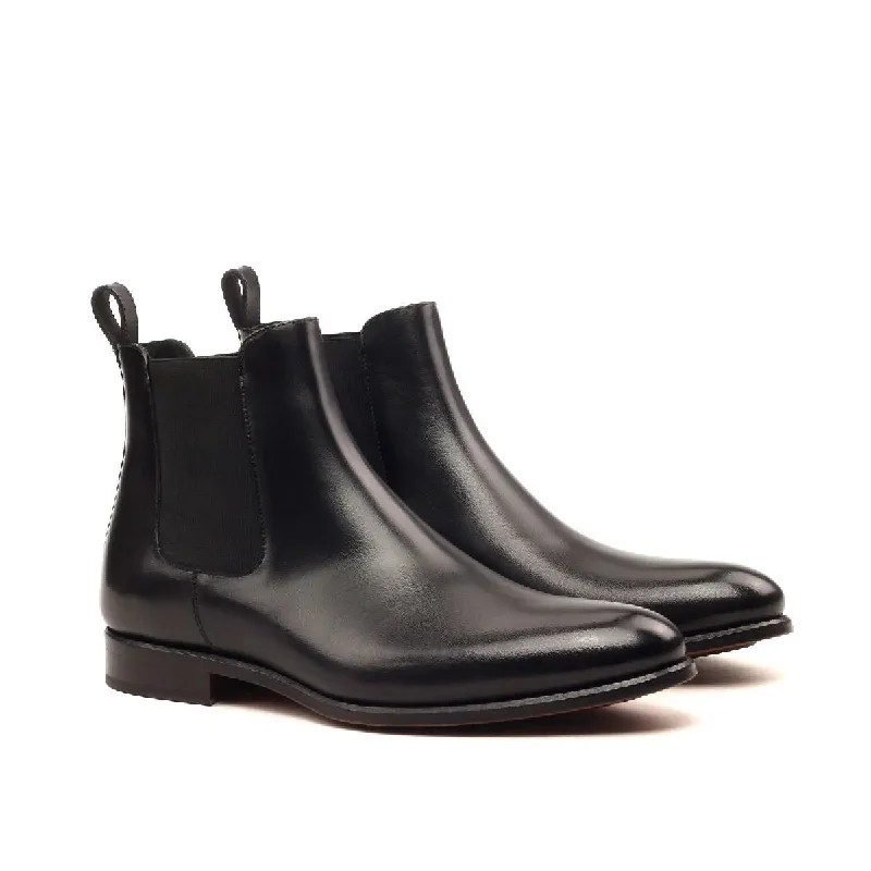 DapperFam Monza in Black Men's Italian Leather Chelsea Boot