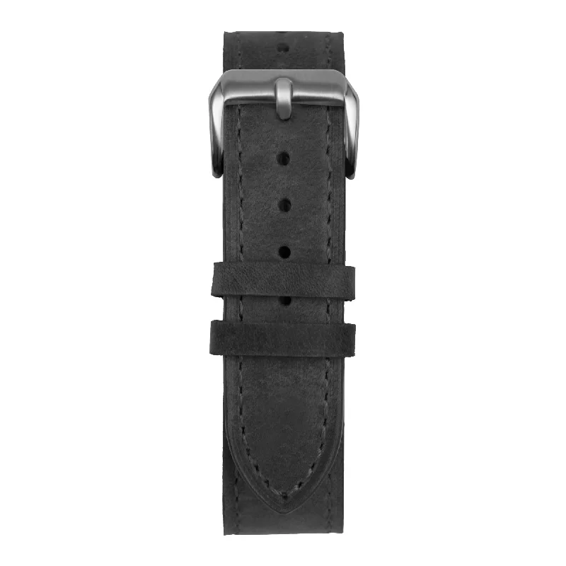 22' Grey Suede Leather Strap