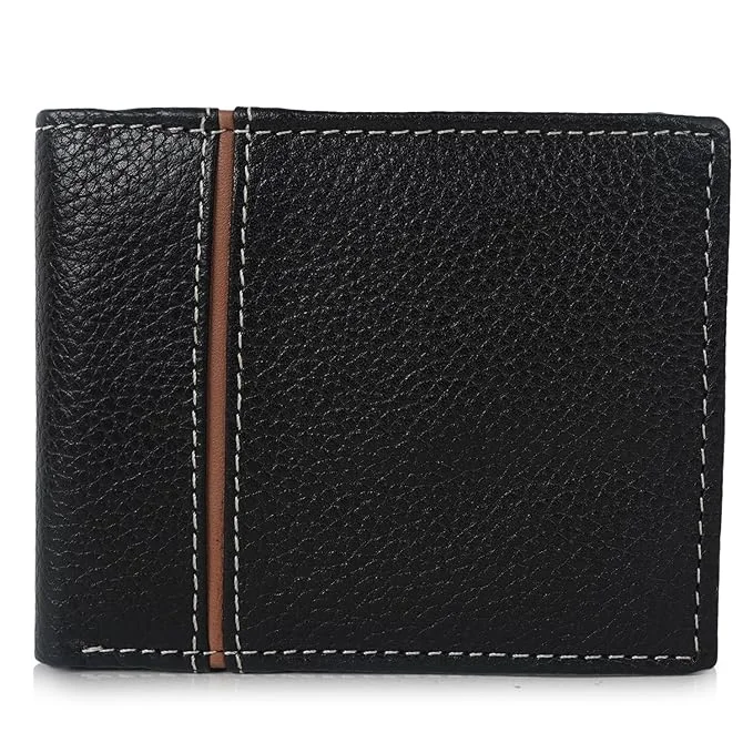 CIMONI® Premium Genuine Leather Wallet for Men Travel Casual Wallet with RFID Blocking 4 Card Sots, 2 Secret Compartments, 1 Coin Window (Color - Black) CIMONI® Premium Genuine Leather Wallet for Men Travel Casual Wallet with RFID Blocking 4 Card Sots, 2 Secret Compartments, 1 Coin Window (Color - Black)