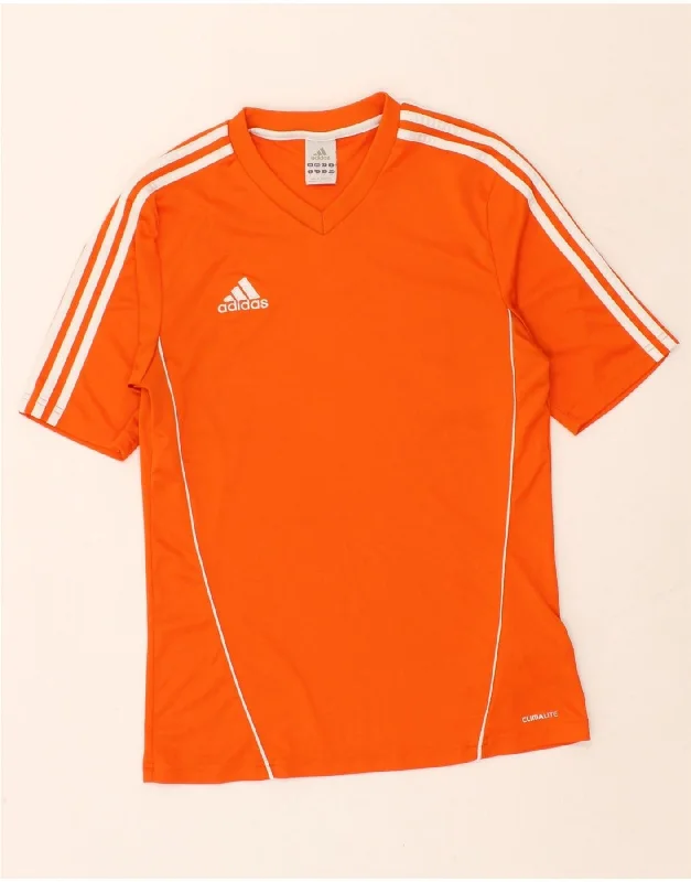 ADIDAS Mens Climalite T-Shirt Top Small Orange Polyester
