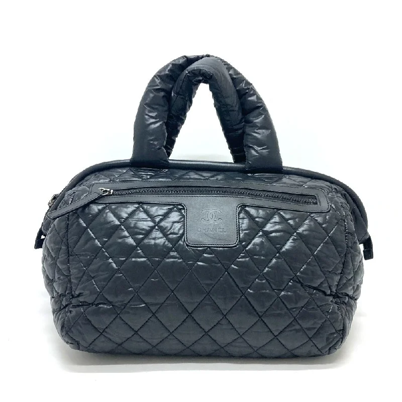 CHANEL Boston Duffel bag A47205 Nylon black Matrasse Cococoon Women Used Authentic