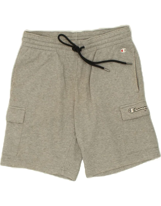 CHAMPION Mens Sport Shorts Medium Grey Cotton