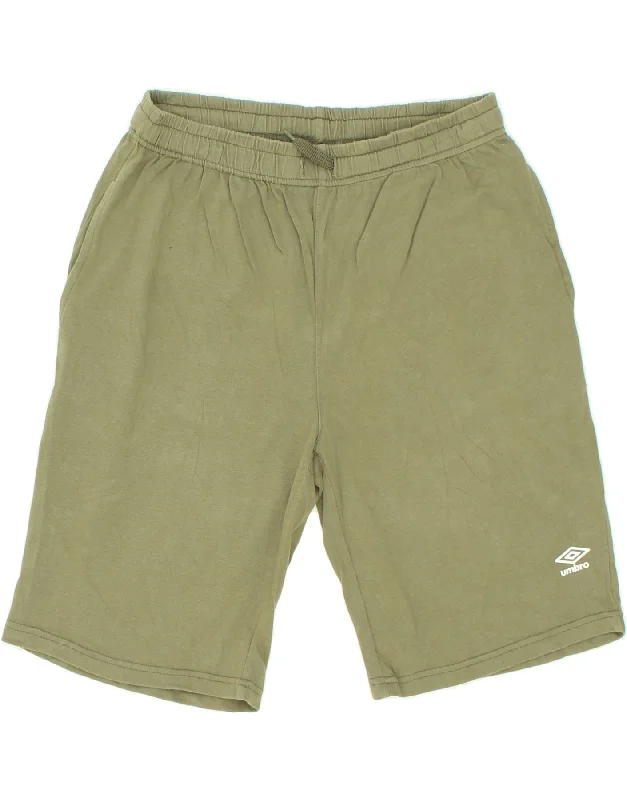 UMBRO Mens Sport Shorts Large Khaki Cotton
