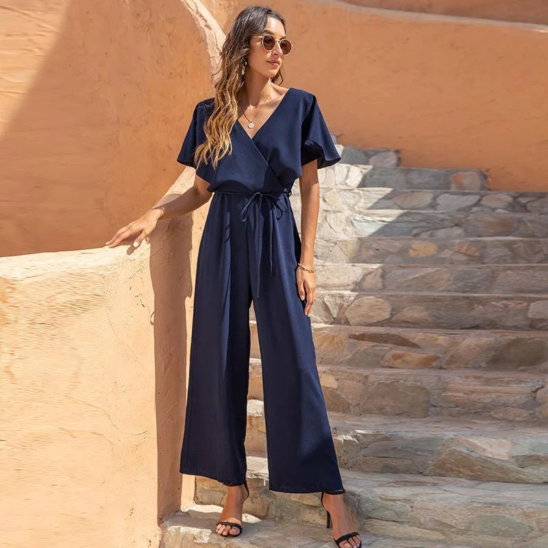 Casual High Waist Loose Summer Jumpsuits