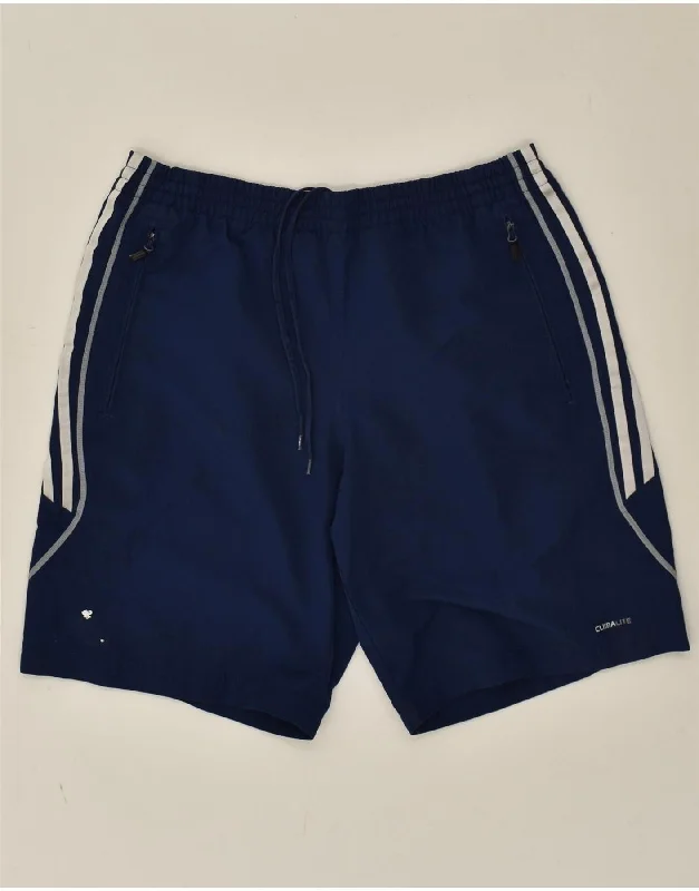 ADIDAS Mens Climalite Sport Shorts Large Navy Blue Polyester