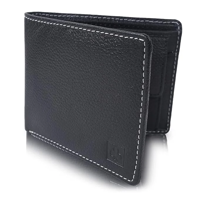 CIMONI® Premium Genuine Leather Wallet for Men Travel Casual Wallet with RFID Blocking 3 Card Sots, 2 Secret Compartments, 1 Coin Window (Color - Black) CIMONI® Premium Genuine Leather Wallet for Men Travel Casual Wallet with RFID Blocking 3 Card Sots, 2 Secret Compartments, 1 Coin Window (Color - Black)