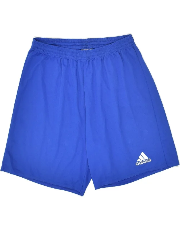 ADIDAS Mens Climalite Sport Shorts Medium Blue Polyester