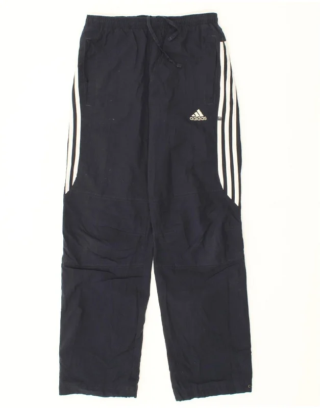 ADIDAS Womens Tracksuit Trousers Medium  Navy Blue Polyester