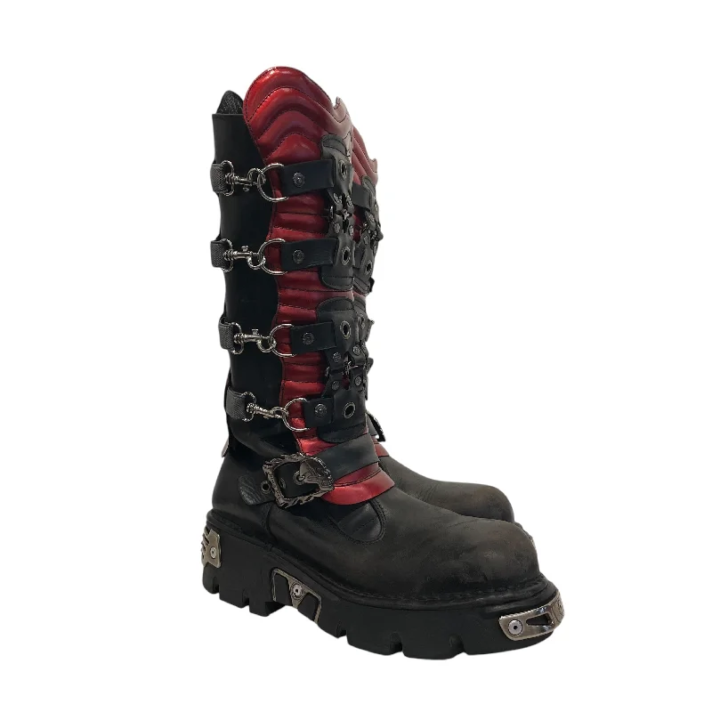 NEW ROCK/Boots/US 11/Leather/BLK/
