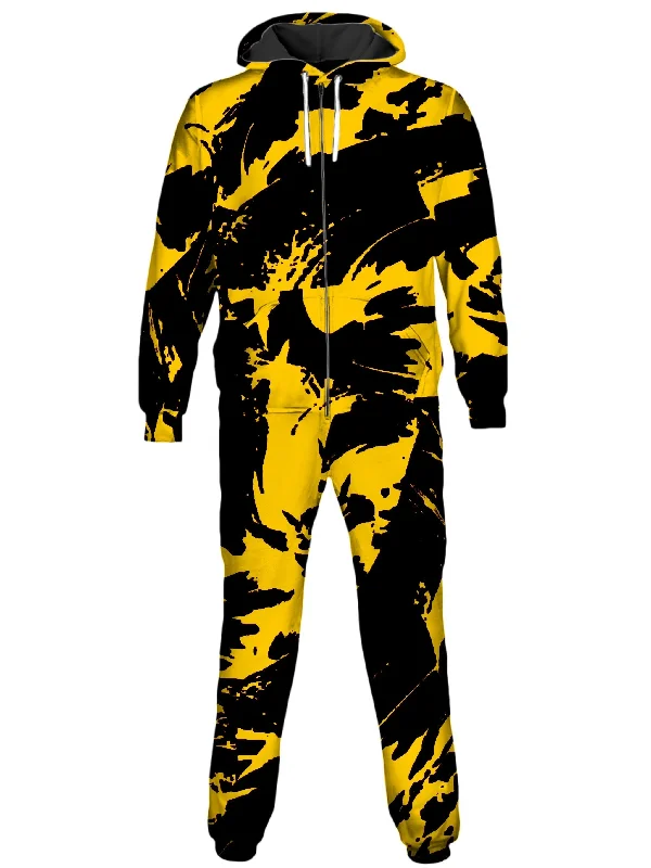 Black and Yellow Paint Splatter Onesie