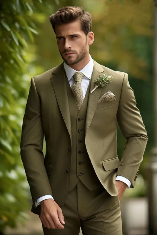 Premium Yellowish Green Suit Three Piece Formal Slim Fit Suit Wedding Groomsmen Wear Elegant Bespoke Mens Wear Classic Suit For Him Premium Yellowish Green Suit Three Piece Formal Slim Fit Suit Wedding Groomsmen Wear Elegant Bespoke Mens Wear Classic Suit For Him