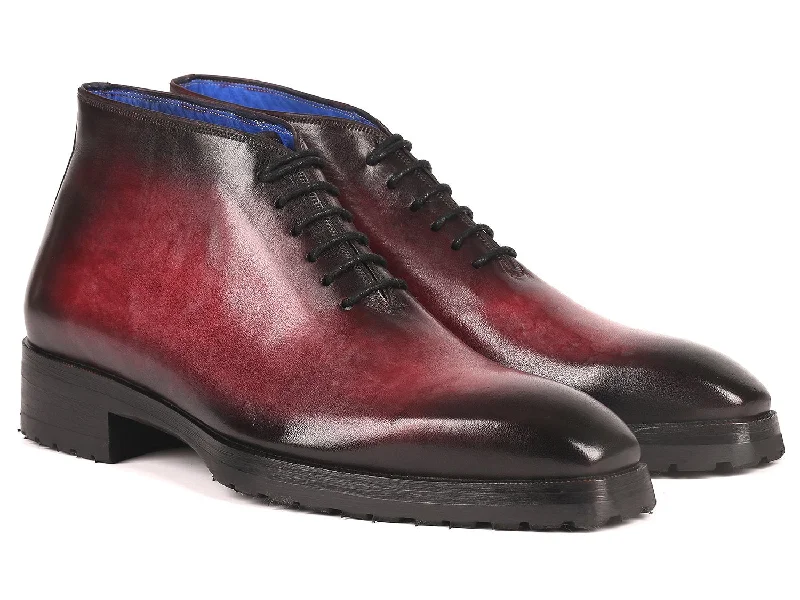 Paul Parkman Men's Ankle Boots in Bordeaux Burnished