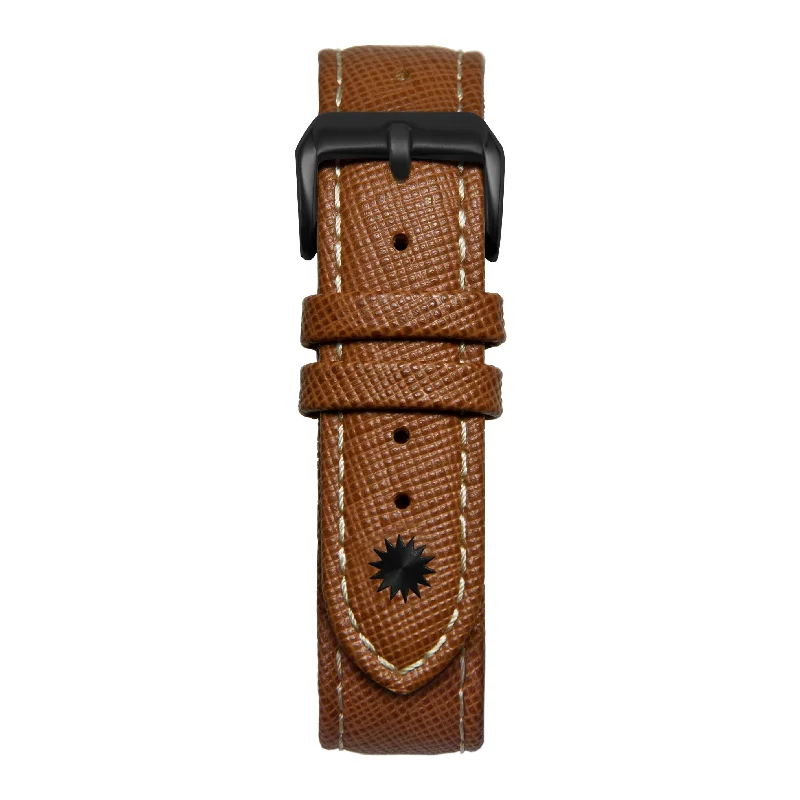 20mm Brown & White Saffiano