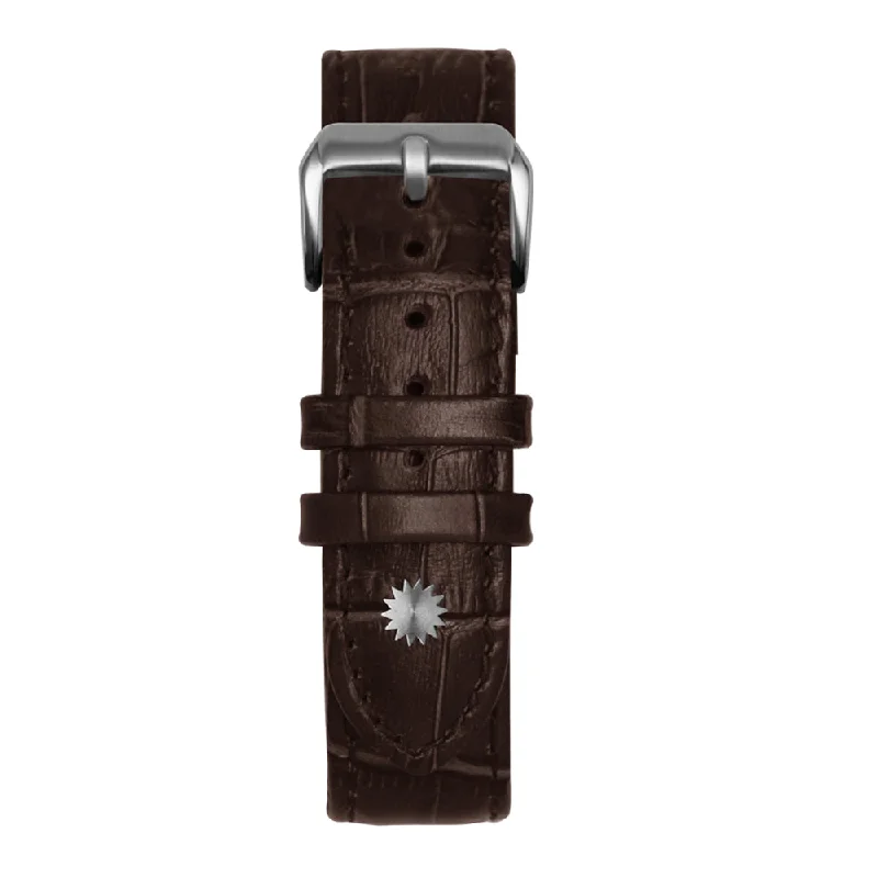 Dark brown bamboo leather