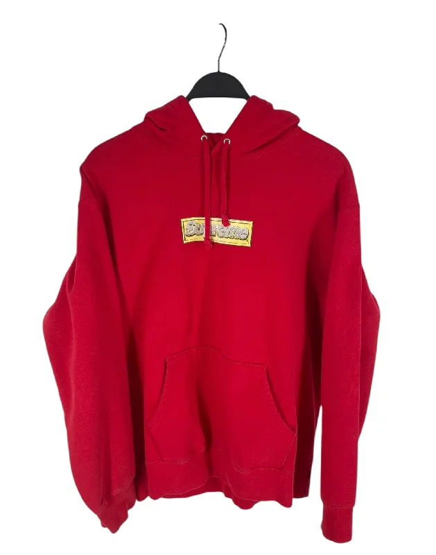 Supreme/Hoodie/M/L/Cotton/RED/Bling Box Logo