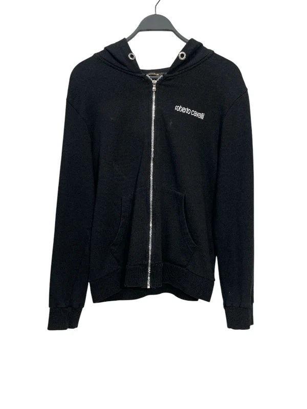 roberto cavalli/Hoodie/L/Cotton/BLK/LOGO IN THE BACK