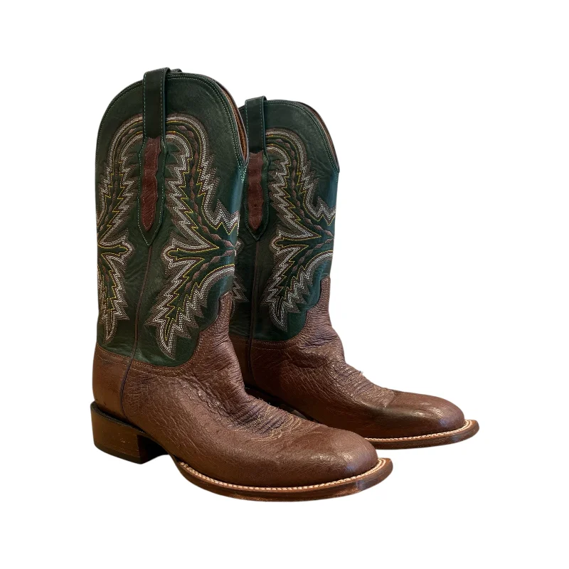 LUCHESE /Cowboy Boots/US 9.5/Leather/BRW/TAN MAD DOG