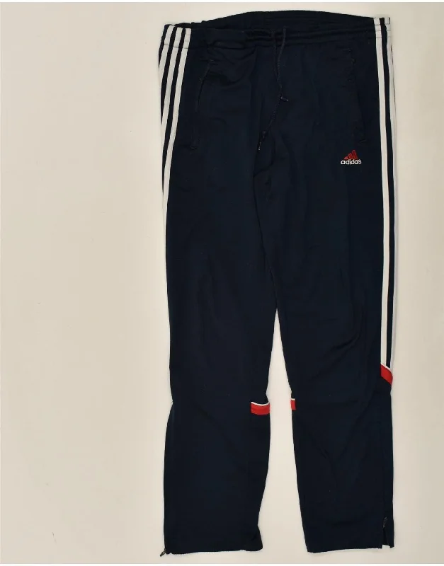 ADIDAS Mens Tracksuit Trousers UK 36/38 Small Navy Blue Polyester