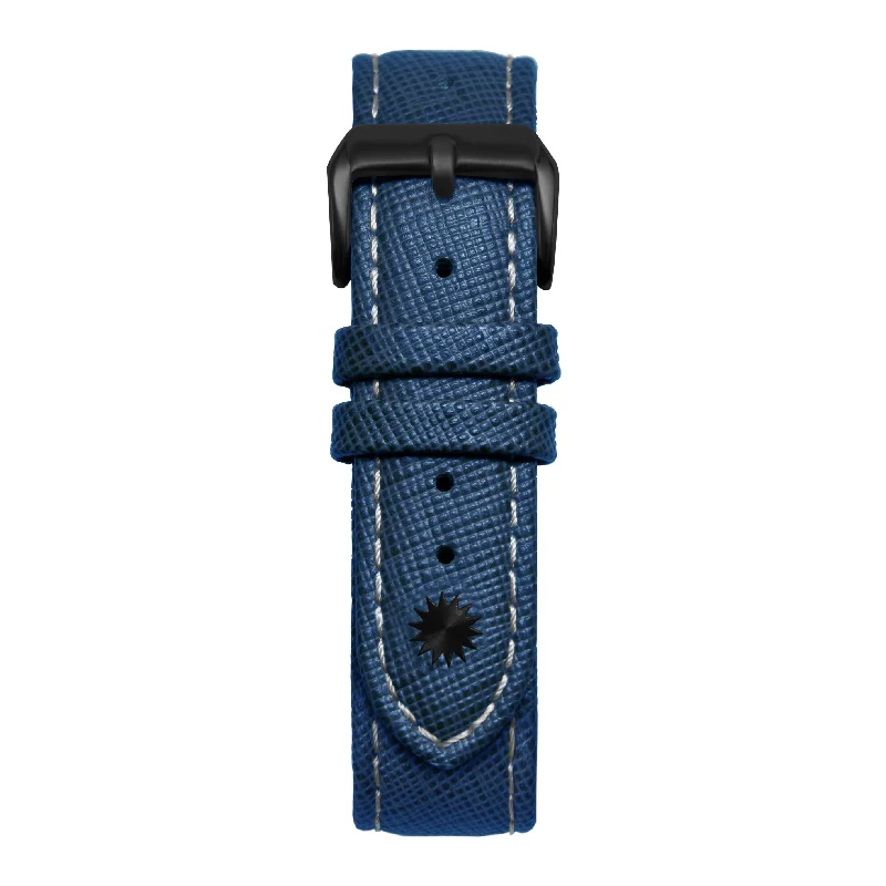 20mm White & Blue Saffiano