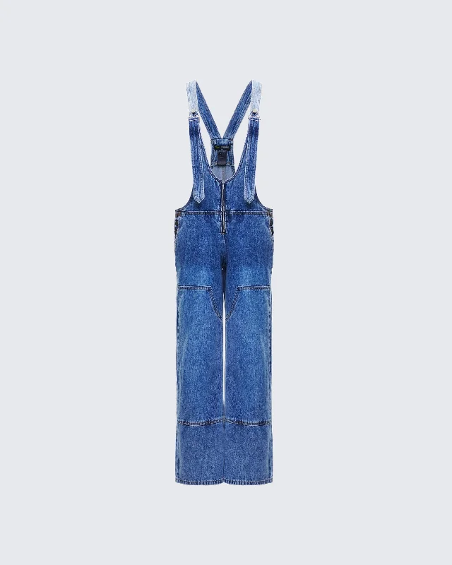 Reeva Blue Denim Overalls