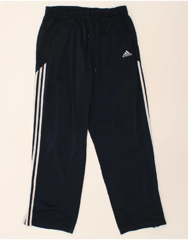 ADIDAS Mens Tracksuit Trousers UK 40/42 Medium Navy Blue Polyester