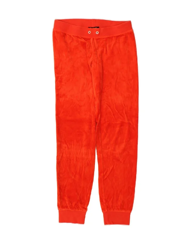 JUICY COUTURE Womens Velour Tracksuit Trousers Joggers UK 6 XS  Orange