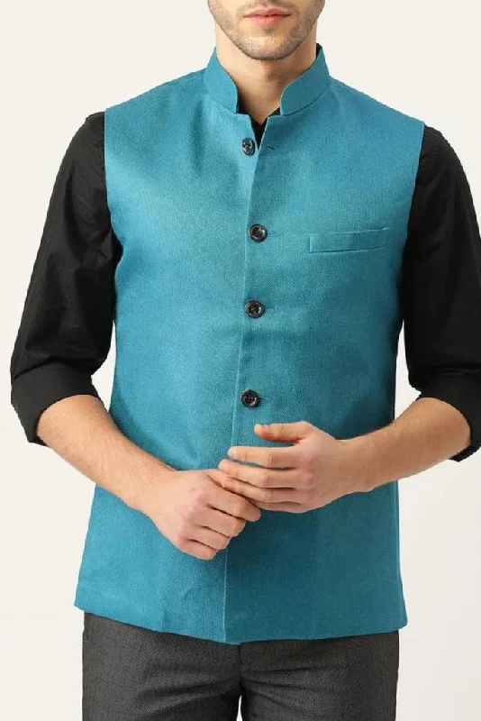 Men's Nehru Half Jacket Rama Green Wedding Waistcoat Ethnic Jacket Traditional Nehru Jacket Royal Wedding Wear Men's Nehru Half Jacket Rama Green Wedding Waistcoat Ethnic Jacket Traditional Nehru Jacket Royal Wedding Wear