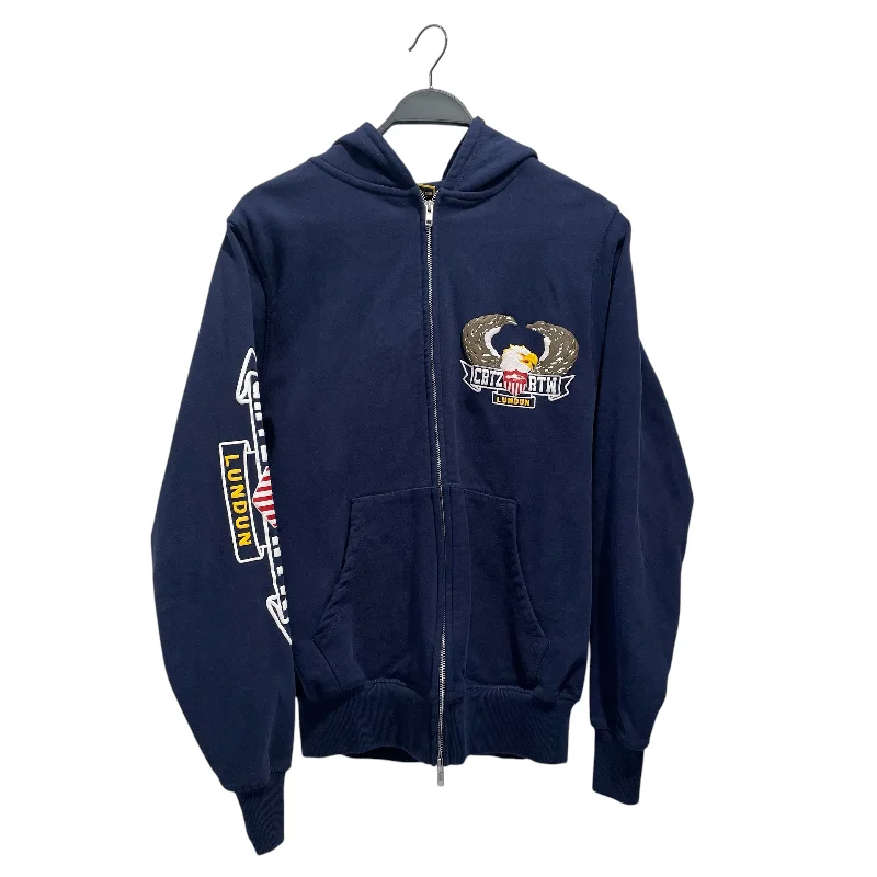 Corteiz/Zip Up Hoodie/S/Graphic/Cotton/NVY/Dipset 2-way Zip Hoodie