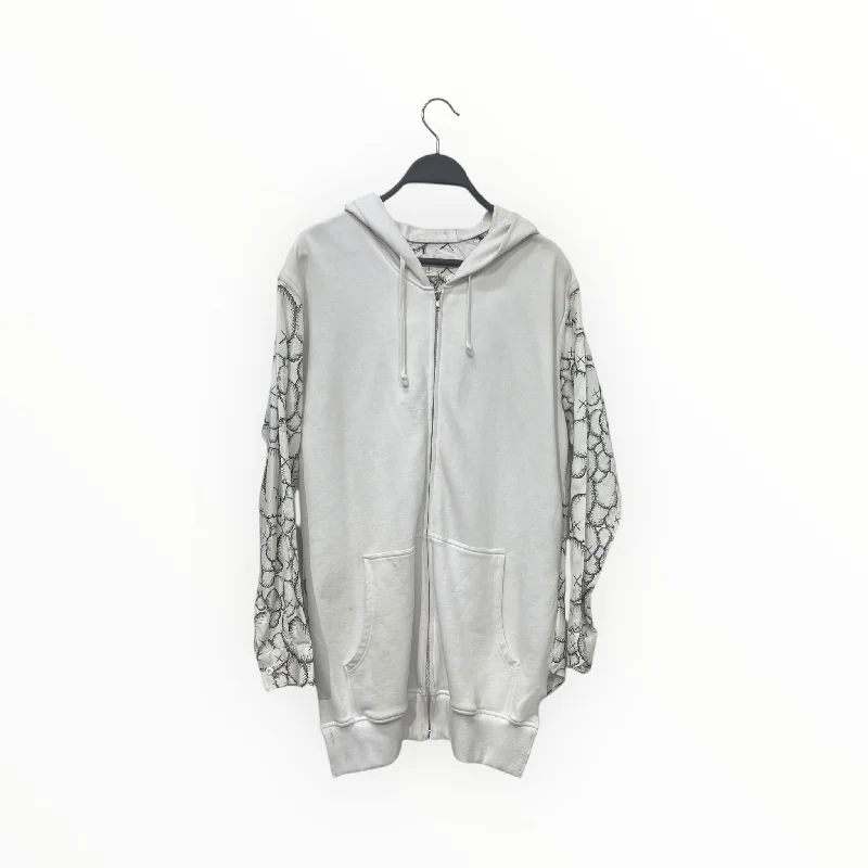 COMME des GARCONS SHIRT/Zip Up Hoodie/S/All Over Print/Cotton/WHT/KAWS PRINT ALL OVER