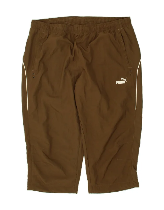 PUMA Mens Capri Tracksuit Trousers Large Brown