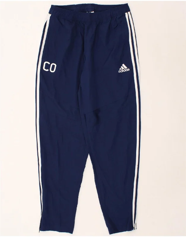 NIKE Mens Climalite Graphic Tracksuit Trousers Medium Navy Blue Polyester