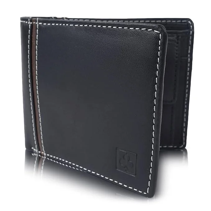 CIMONI® Premium Genuine Leather Wallet for Men Travel Casual Wallet with RFID Blocking 3 Card Sots, 2 Secret Compartments, 1 Coin Window (Color - Black) CIMONI® Premium Genuine Leather Wallet for Men Travel Casual Wallet with RFID Blocking 3 Card Sots, 2 Secret Compartments, 1 Coin Window (Color - Black)